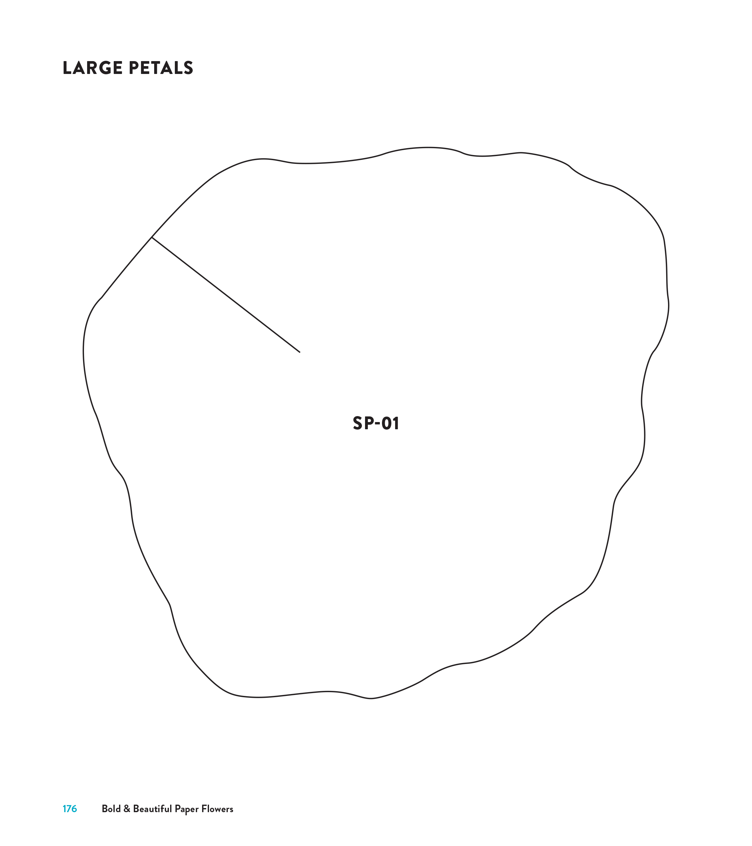 Set of 4 Large Flower Templates - Paper Flower Patterns- PDF and